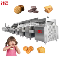 Ligne de production automatique de biscuits Ladyfinger à haute efficacité HG, avec laminoir à pâte et mélangeur en acier inoxydable, 100 kg/h