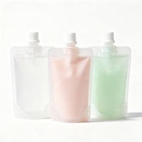 Pochette cosmétique à bec verseur personnalisée en plastique, sachet souple à bec verseur pour emballage de lotion, crème et liquides de soin de la peau