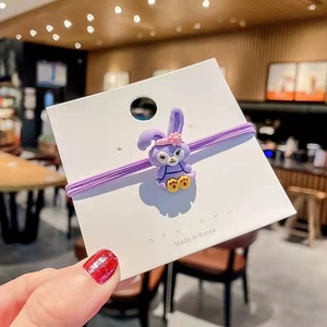 Élastiques à cheveux mignons en forme de lapin de dessin animé, bandeaux tressés élastiques pour filles, cadeau, couleurs assorties, résine plastique, artisanat manuel - Product Image 2