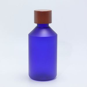 Botella de Plástico PET de 300ml 500ml 10oz 16oz con Hombro Inclinado, Tapa Plana de Madera Encerada Blanca, Botella para Loción, Tónico Cosmético - Product Image 5