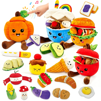 Jouet musical sensoriel Montessori en peluche pour bébé, fruits à découper, 0-6 mois, 6-12 mois, jouets sensoriels pour bébés