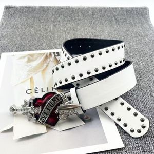 <span class=keywords><strong>Ceinture</strong></span> pour homme de style punk vintage européen et américain, design à flèche unique et cœur percé, en alliage, PU et plastique, ceintures transfrontalières - Product Image 3