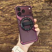 Casing Ponsel Magnetik Z Shell Grosir Mewah Kompatibel untuk iPhone 18 17 Pro Max dengan Cincin Logam, Anti Guncangan, dan Anti Jatuh