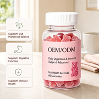 Fabricant ODM OEM, fournisseur d'usine, étiquette personnalisée, probiotiques en gommes pour l'équilibre de la flore intestinale, acido-philes, pour femmes et enfants