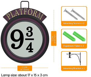 Lampe Murale LED Magique 3D Harry Potter Quai 9 3/4 Hogwarts – Décoration de Chambre pour Enfants, Cadeau d'Anniversaire, Noël - Product Image 5