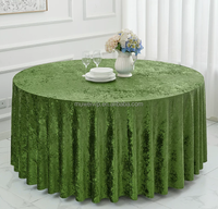 Nappe de table ronde en velours diamanté Muwei, nappe plissée pour mariage, banquet, événement, fête, décoration, taille personnalisée