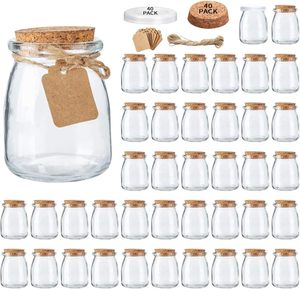 Hot Sale 30Pack Mini Food Jarra De Vidrio Yogurt Candy 150ml 5oz <b>Jam</b> Pudding Glass <b>Jars</b> With Cork Lid - Product Image 1