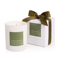 Luxus Private Label Custom Soja Duft wachs Aroma therapie Aroma Duft kerze mit Glas Glas Geschenk box