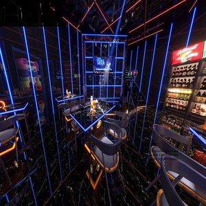 Lounge Bar Night Club Modernes Innendekoration design mit LED-Licht zubehör und Bar möbeln - Product Image 2