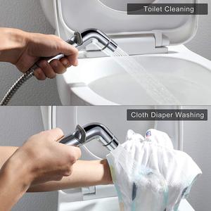 Portable Handheld Sprinkler Head for Apartment Bathrooms <strong>Chrome</strong> Plated ABS <strong>Bidet</strong> <strong>Spray</strong> Durable G1/2\&quot; Threaded Interface Toilet - Product Image 6