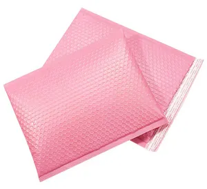 프리미엄 공동 압출 핑크 자기 밀봉 거품 우편물 인쇄 폴리 랩 패딩 메일 링 가방 봉투 익스프레스 사용 배송 파우치