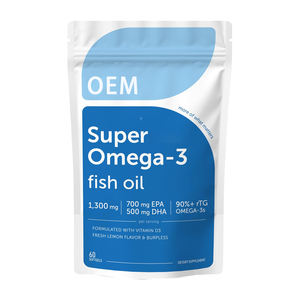 Cápsulas Blandas de Aceite de Pescado <span class=keywords><strong>Omega-3</strong></span> de Marca Propia, 60 Cápsulas Blandas con 700 mg de EPA y 500 mg de DHA - Product Image 1