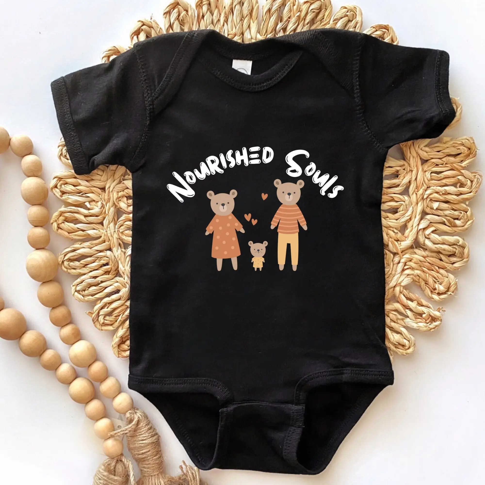 Custom Nourished Souls Print Kids Bodysuit Cartoon Boho Rainbow Baby Gifts Onesies Infant Romper Newborn Bodysuits 2023 Clothes