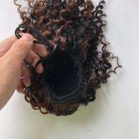 Cheveux Remy AU 8 pouces, extension de cheveux à clipser, 100% cheveux humains, facile à utiliser, chignon bouclé pour femmes