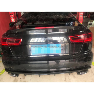 Đối Với Audi A6 Nâng Cấp Lên Bộ Thân Máy RS6 Bộ Khuếch Tán Màu Đen Điều Chỉnh Phía Sau Cho Bình Thường 2016 2017 2018 - Product Image 2