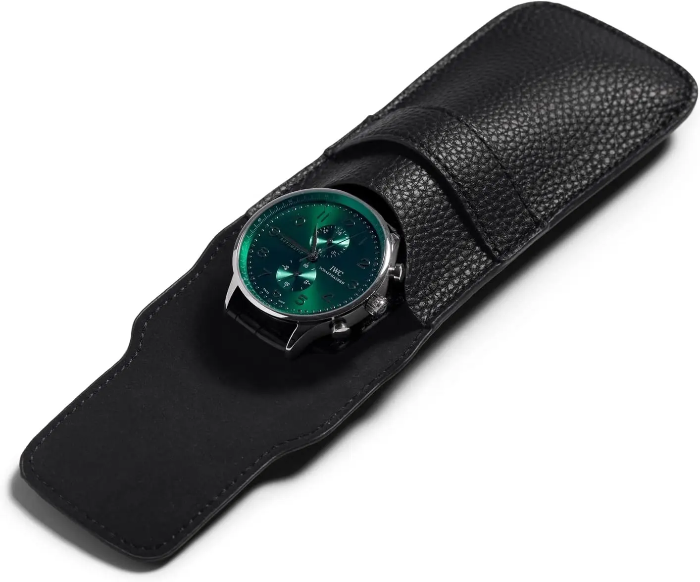 Tas jam tangan tunggal pria dan wanita, tas kantong hadiah perjalanan portabel untuk kotak penyimpan jam kulit PU