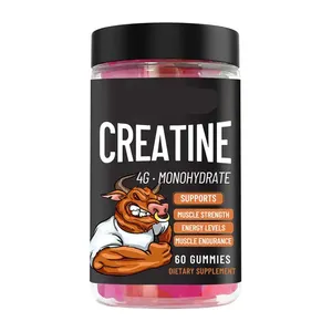 OEM Creatine Monohydrate Gummies cơ bắp xây dựng con thú cắn Creatine Gummies tăng cường năng lượng trước khi tập luyện gummies bổ sung
