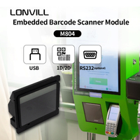 LONVILL USB RS232 Module de lecture et de lecture de codes à barres CMOS intégrés pour terminaux libre-service