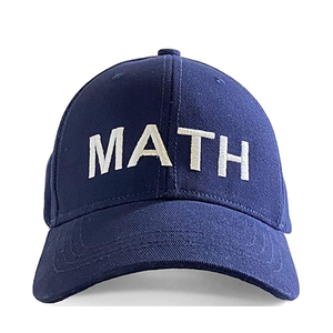 US MATH GO Casquette de baseball décontractée 6 panneaux en coton bleu marine - Product Image 1