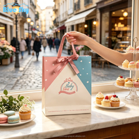 Sacs en papier personnalisés OEM/ODM de luxe pour bijoux, cadeaux, avec nœud papillon, sacs en papier d'emballage de haute qualité pour cosmétiques et vêtements
