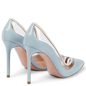 Women's 10 cm High Heel Dress Pumps Stiletto Pointed Toe Slip-On Closure Transparent <strong>Summer</strong> Party Heels for <strong>Ladies</strong> - Product Image 4