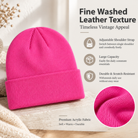 Bonnet tricoté tendance pour enfants, couleur unie, bord côtelé, extensible, chaud, pour l'école, le ski, les sports, la maison, le bricolage, usage quotidien multi-scènes