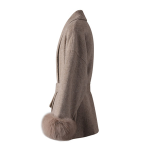 AIMEISI Bestseller: <span class=keywords><strong>Cappotto</strong></span> Invernale Corto in <span class=keywords><strong>Lana</strong></span> a Doppia Faccia con Lacci in Vita, <span class=keywords><strong>Cappotto</strong></span> in Pelliccia di Volpe per <span class=keywords><strong>Donna</strong></span> - Product Image 3