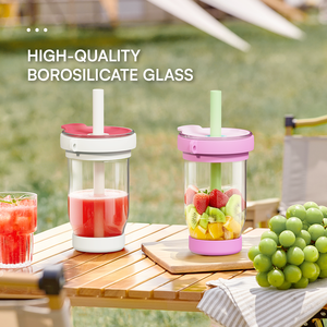 Bicchiere in Vetro Hong Ling con Capacità di 640ml, Abbinabile a Rivestimento Esterno in Acciaio Inossidabile 304 - Product Image 1