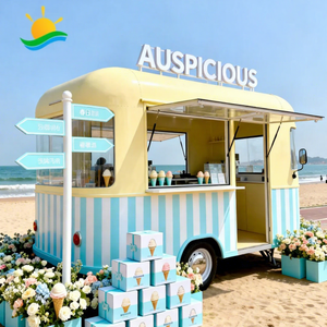 รถขายอาหารเคลื่อนที่อเนกประสงค์กลางแจ้ง สแตนเลส สำหรับขายอาหารจานด่วน ฮอทดอก ขนมหวาน ไอศกรีม และของว่างต่างๆ - Product Image 1