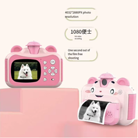 Cámara de Impresión Instantánea HD CMOS de 1080p para Niños, Impresora Digital Mini con Papel Fotográfico Térmico a Color de 2.4 Pulgadas para Navidad