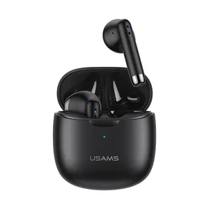 USAMS earphone Bluetooth nirkabel Mini, headphone Bluetooth TWS terkecil bobot 3g 2024