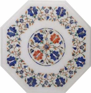 Premium Quality New Octagon Italian Marble <b>Top</b> Modern White Marble Inlay Table <b>Top</b> From Indian Exporter - Product Image 2