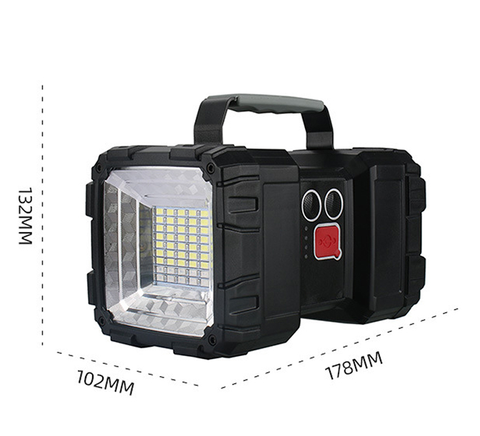 Topcom Lighting W844 Double Head Searchlight - Rechargeable Multi-functional Flashlight for Outdoor