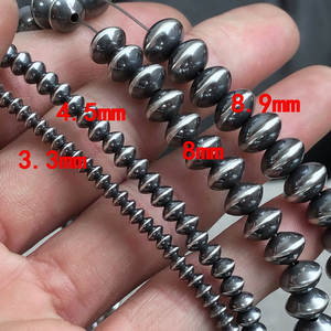 Vintage 925 Sterling <strong>Silver</strong> Navajo Style Saucer Pearl <strong>Beads</strong> for Jewelry Making - Product Image 4