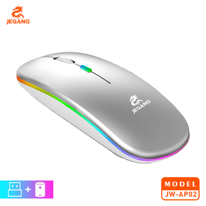 JEQANG 2.4GHz không dây RGB LED Backlit chơi game Chuột thở đèn quang theo dõi USB mini 3D 6D cho máy tính - Product Image 2