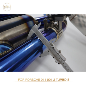 Tubo de escape de titanio OUCHI Catback para <span class=keywords><strong>Porsche</strong></span> 911 <span class=keywords><strong>Turbo</strong></span> S <span class=keywords><strong>991</strong></span>,2 3,8 T 2016-2019 silenciador de salidas cuádruples con válvula - Product Image 6