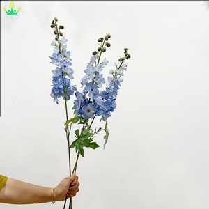 Fiori di seta Larkspur Bluebonnet artificiali a stelo lungo <span class=keywords><strong>Flora</strong></span> per vaso alto decorazione floreale del giorno del ringraziamento per la casa - Product Image 5