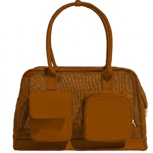 Bolsa de Transporte para Perros de Malla Transpirable, Bolsa de Viaje para Mascotas con Doble Bolsillo y Asa - Product Image 1