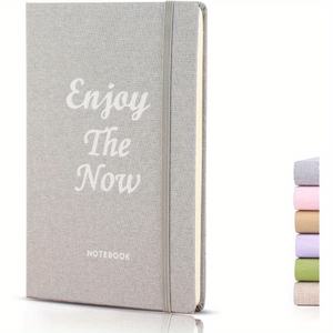 Diario de Tapa Dura de Algodón Grueso de 100 Gsm, 160 Páginas, Mediano, 5.7 X 8.5 Pulgadas, A5, Gris, con Líneas - Product Image 6