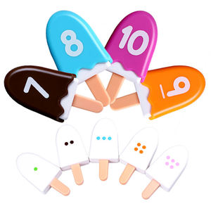 Jeu d'association des chiffres en forme de bâtonnet de glace pour l'éducation des enfants, jouet d'apprentissage des mathématiques numériques coloré, jouet Montessori pour bébés - Product Image 3