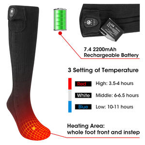 Chaussettes chauffantes électriques <span class=keywords><strong>Bluetooth</strong></span> SAVIOR 7.4V 2200mah avec batterie au lithium grise, chaussettes chauffantes à piles pour femmes et hommes - Product Image 6