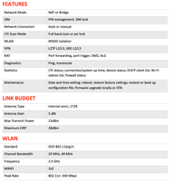 Router CPE 4G LTE para Interiores, 300Mbps, WiFi 2.4GHz, 2x2 MIMO, Antena Interna de 5dBi, Compatible con VPN/NAT/Redirección de Puertos para Hogar y Oficina