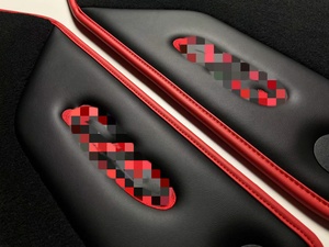 <span class=keywords><strong>Tappetino</strong></span> Interno in Pelle di Lusso Ricamato Personalizzato per Porsche, Accetta Loghi Personalizzati - Product Image 4