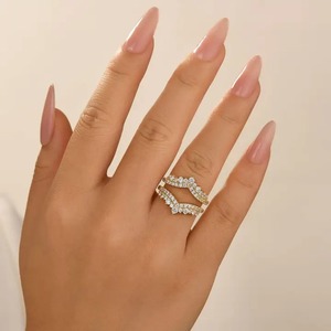 Anillo de Moissanita 925 de Alta Demanda con Baño de Oro Blanco y Amarillo, Anillo de Eternidad Completa para Boda y Aniversario para Mujer - Product Image 5