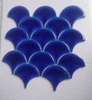 Mosaïque murale en céramique effet écailles de poisson, couleurs modernes, effet craquelé, 300x300mm, épaisseur 5-6mm, polie, pour intérieur d'hôtel, marque Zhenci