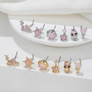 Lindo Simple <span class=keywords><strong>Piercing</strong></span> Moda Joyería Fábrica Venta al por mayor Animal Nueva Nariz Stud Personalidad Pulpo Nariz Studs Para Mujeres - Product Image 2