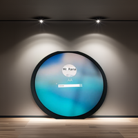 Panel Layar LED LCD Bulat Full HD Media Player Digital Signage Melingkar untuk Video Iklan Logo