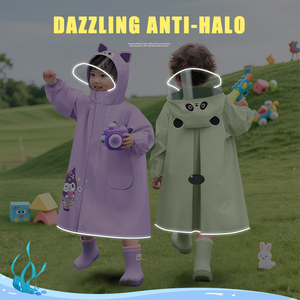 Cartoon Print EVA Waterproof <strong>Raincoat</strong> for <strong>Kids</strong> and Students Large Size Single-Person for Poncho Windproof Rainwear for Children - Product Image 5