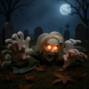 Decoración de Halloween de zombi con ojos brillantes y sonidos espeluznantes, modelo de plástico D0100HABY2W - Product Image 2