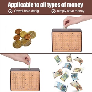 กล่องเงินส่วนบุคคลพร้อมเช็ควันเลขและกระปุกออมสินพร้อมเป้าหมายการประหยัด - Product Image 3